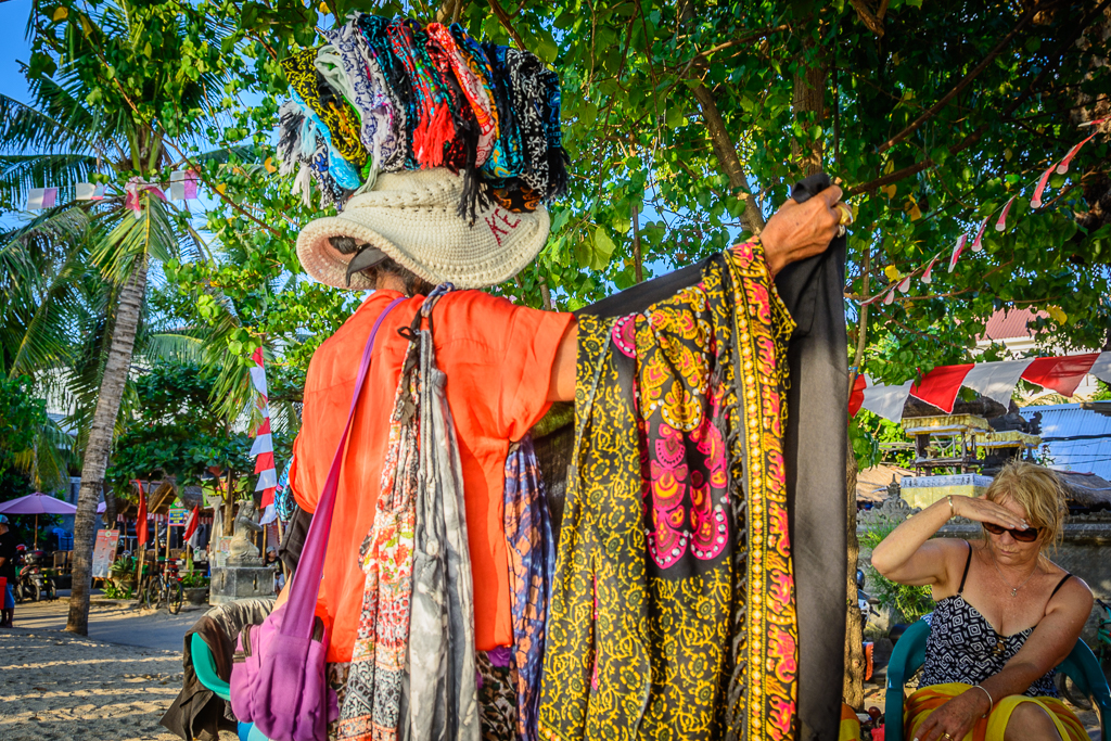 Vendors on Bali beaches