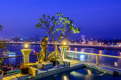 Rooftop pool in Phnom Penh