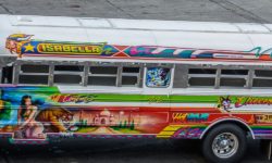 Chicken bus in Panama and Costa Rica