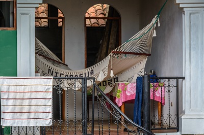 Deck in a colonial house in Granada, Nicaragua