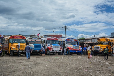 Chicken bus to Masaya