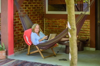 Me enjoying the hammock life at El Tunco, El Salvador