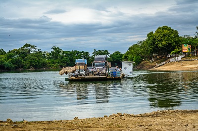 River crossing on the way to Flores, Guatemala