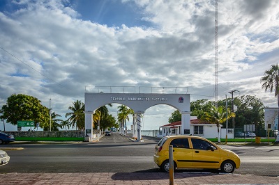 Ferry terminal in Chetumal, Mexico